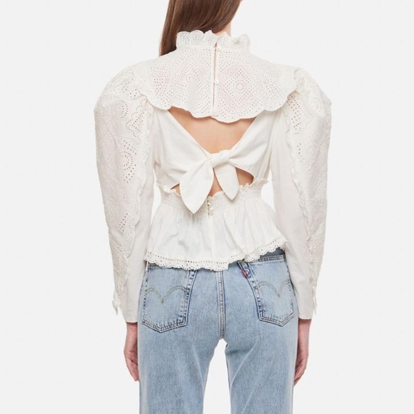 NWT Sea New York Vienne Ruffled Broderie Anglaise Cotton Blouse 12 - Picture 3 of 12